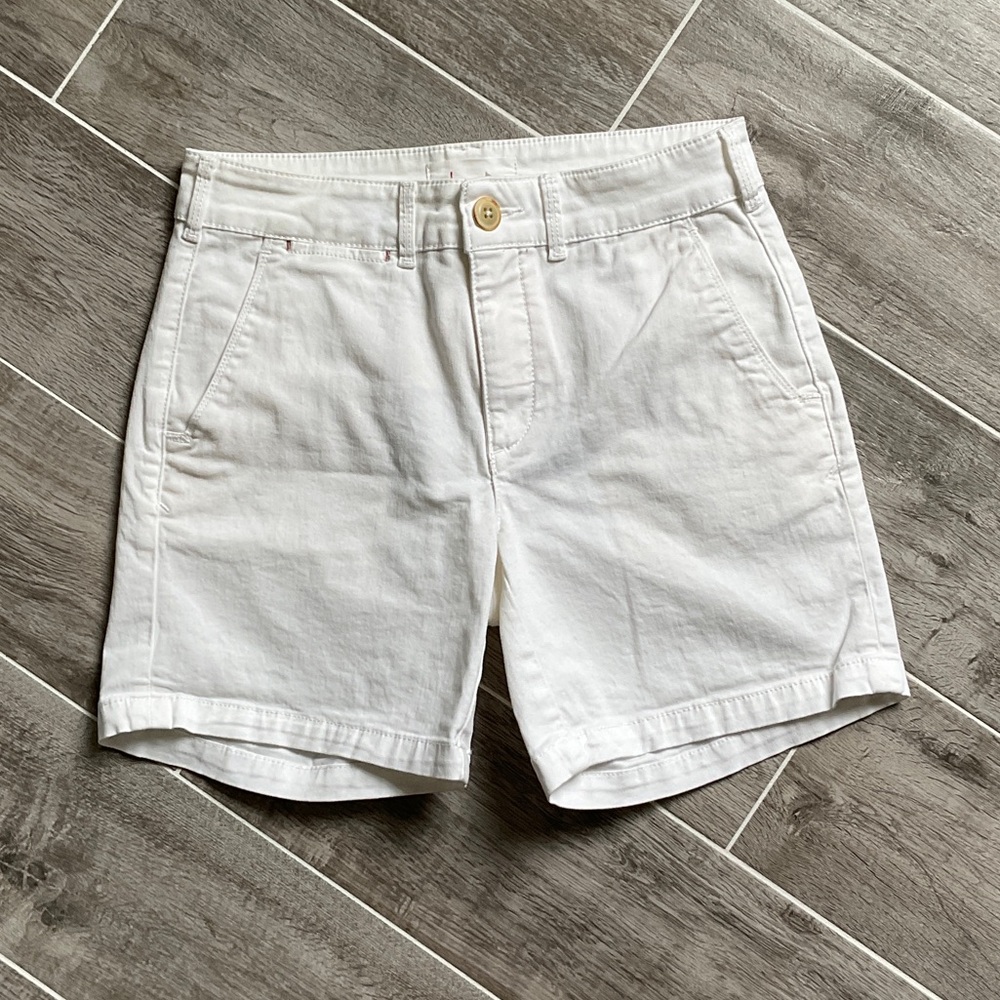 Anthropologie White Cotton Short 26